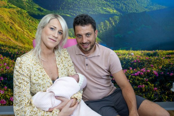 new parents are photographed in the Maternity Led Unit at the Lister Diamond Jubilee Maternity Unit.
