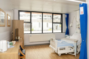 A photograph taken of one of the private hire amenity rooms at the Lister Hospital Diamond Jubilee Maternity Unit.