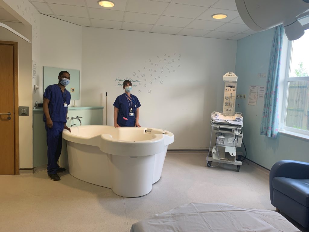 An image taken inside one of the birthing rooms in the consultant led unit (CLU). 