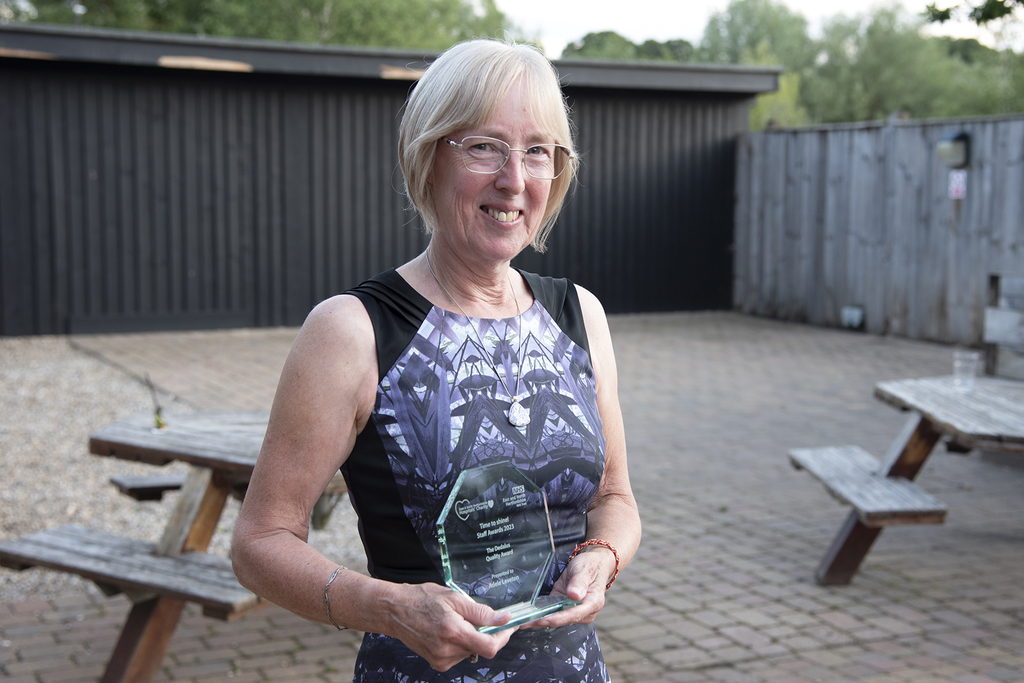 A picture of Adele Leveton at the East and North Hertfordshire NHS Trust’s Staff Awards 2023 – Time to Shine event at Tewin Bury Farm. Pictures: Clinical Photography, Lister Hospital.