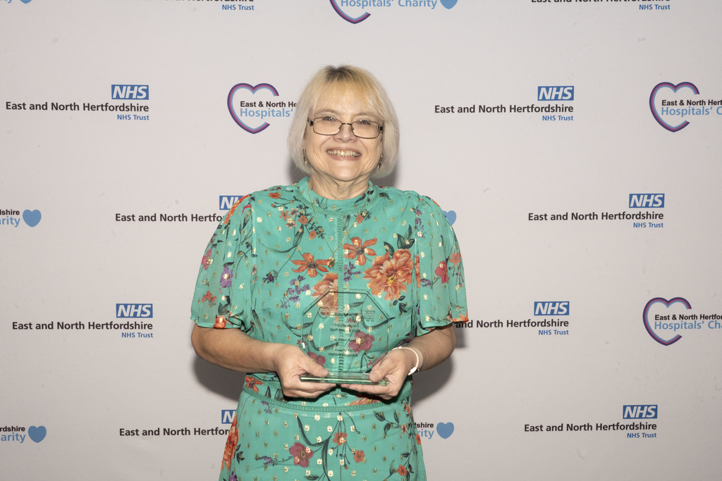 Debbie Cockcroft with her Green Award.