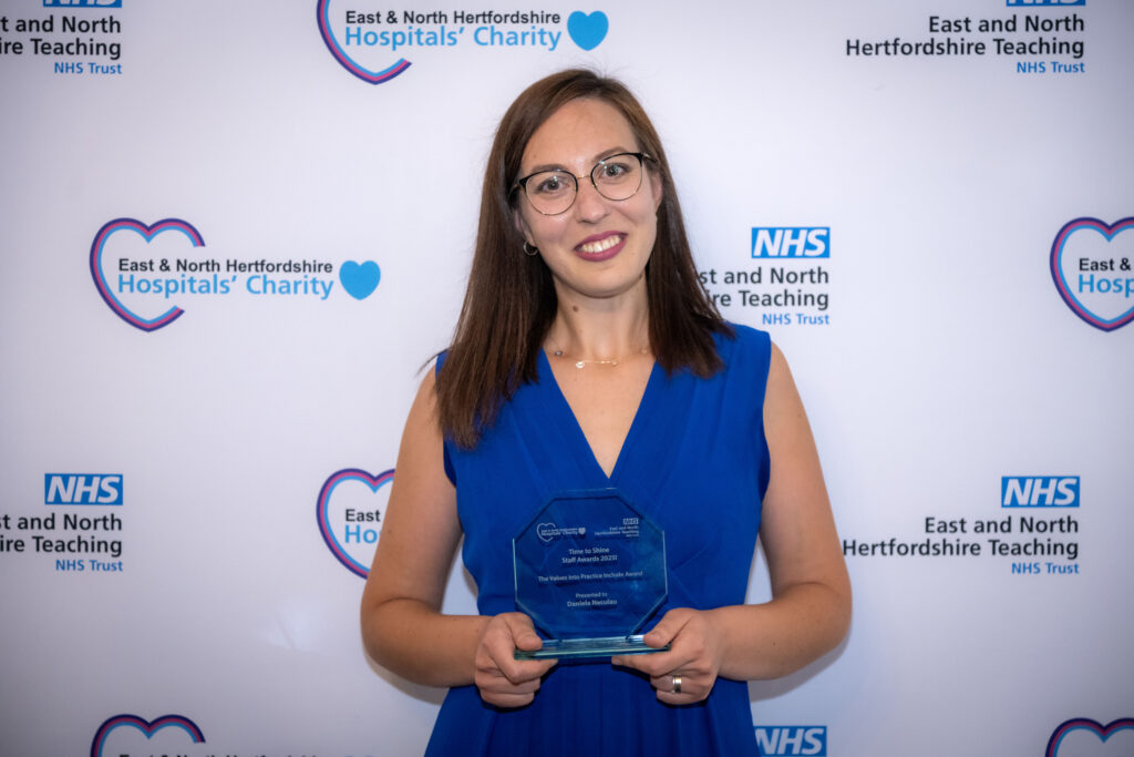 A photograph of Daniela Neculau. A 2025 Time to Shine Awards winner.