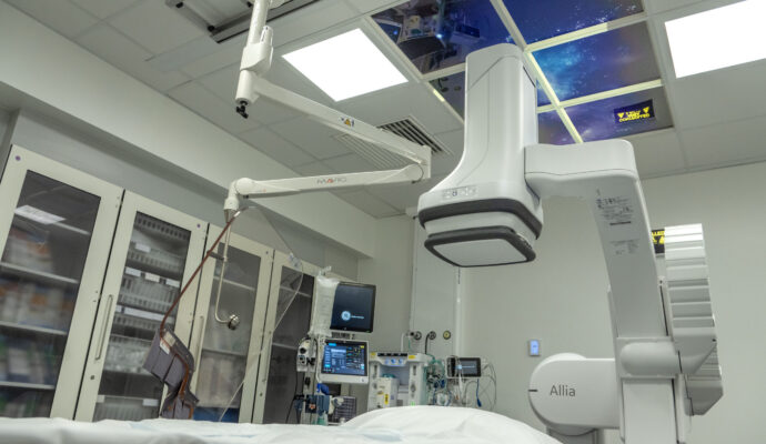 A photograph taken inside the new Cath Lab at Lister Hospital.