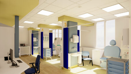 A visual example of the interior of the Renal Home Therapies unit at Lister Hospital.
