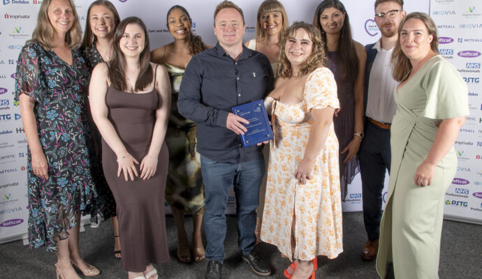 A picture of the Physiotherapy Team winning the 2023 People Choice award